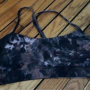 Lululemon Athletica Black Tie-Dye Sports Bra